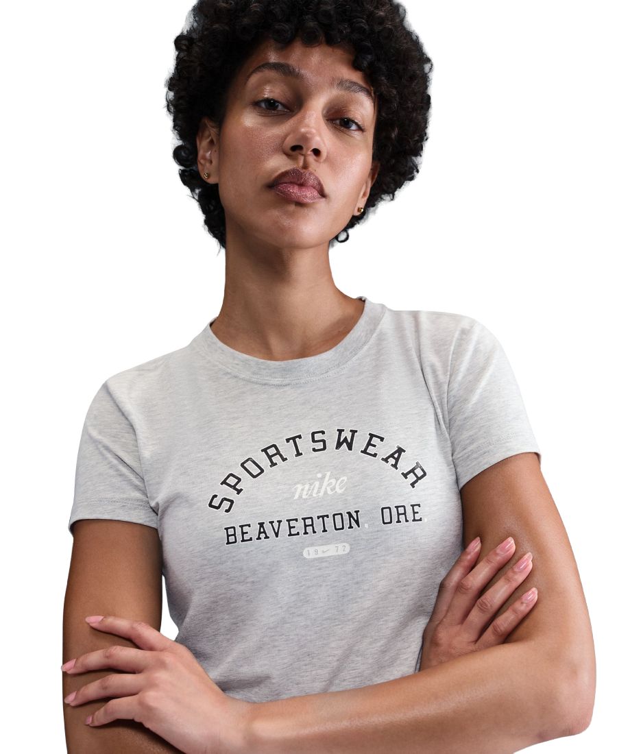 

Женская футболка с коротким рукавом Sportswear Phoenix Slim-Fit Nike, Grey Heather, Серый, Женская футболка с коротким рукавом Sportswear Phoenix Slim-Fit Nike, Grey Heather