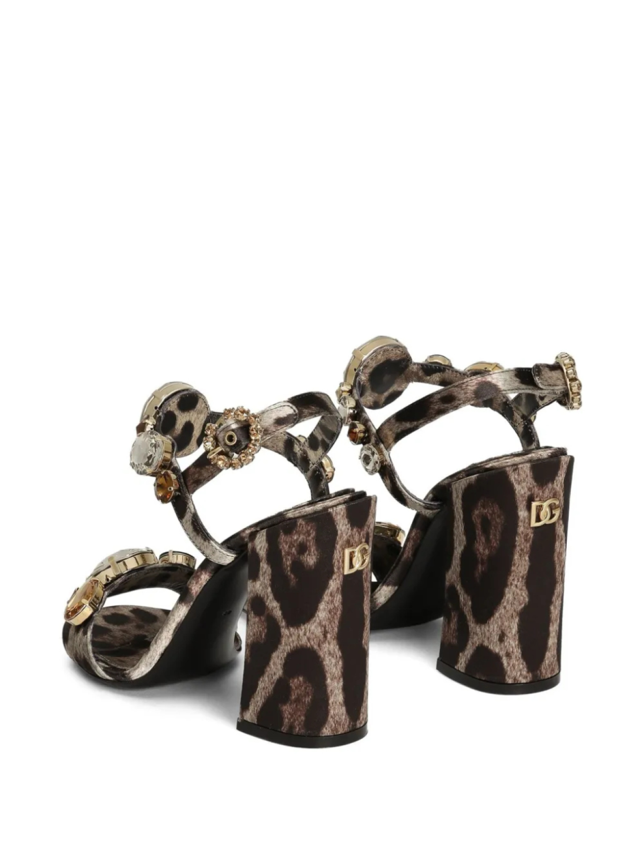Босоножки Dolce & Gabbana 105 мм, украшенные драгоценными камнями, нейтральный — фото 3