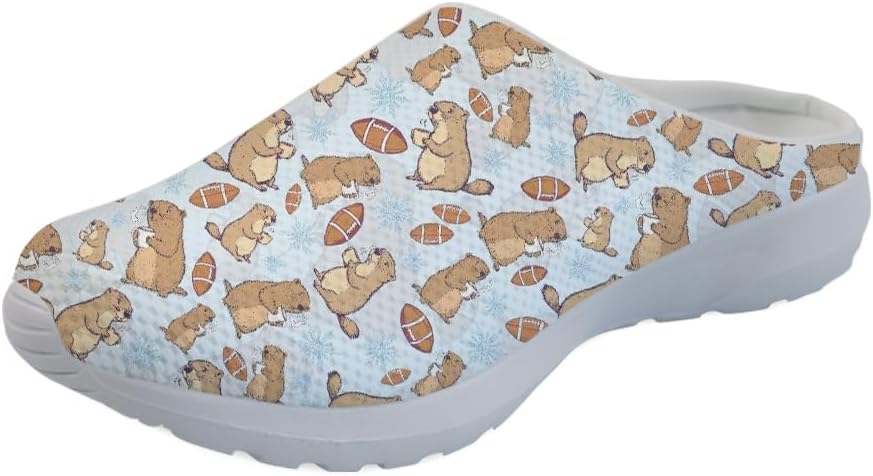 

Женские слипоны-кроссовки Forchrinse с тропическим ананасом и плюмерией, дышащие, для ходьбы, сабо, домашние и пляжные тапочки, обувь для медсестер, легкие, Capybara