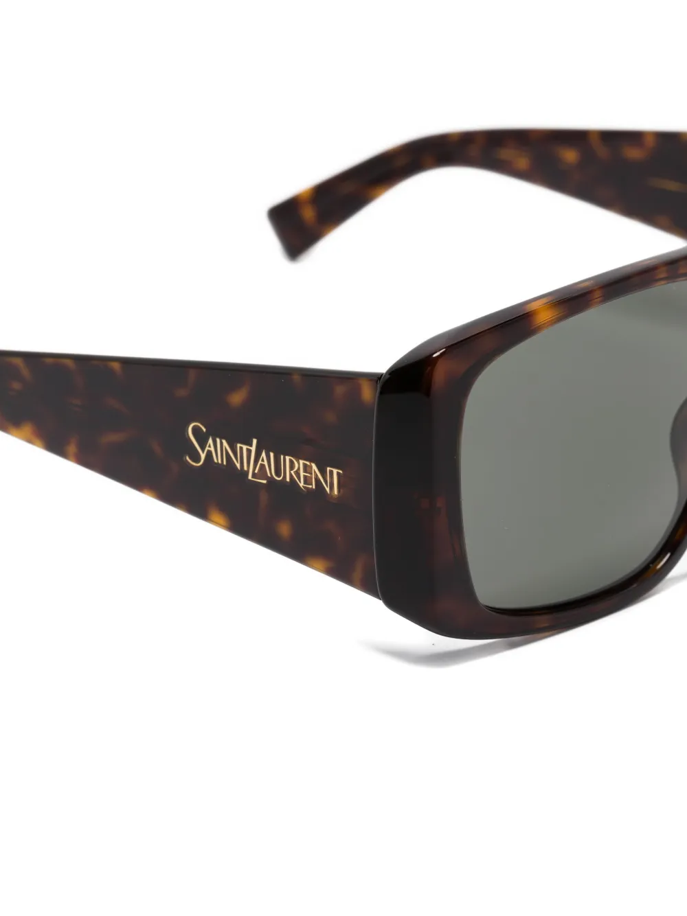 Солнцезащитные очки SL 832 в квадратной оправе Saint Laurent, коричневый — фото 3