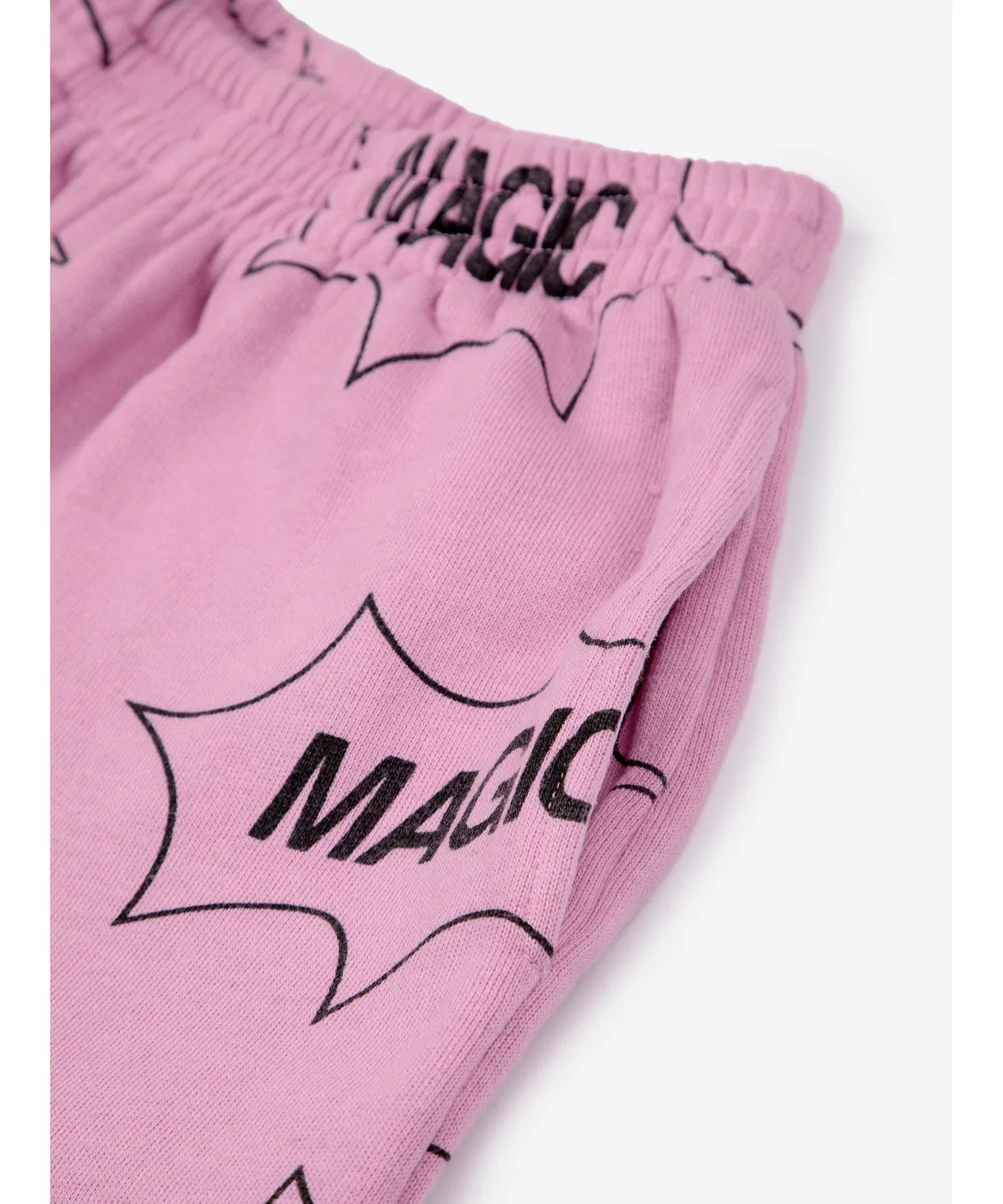 Спортивные штаны с принтом MAGIC, органический хлопок, розовые — фото 3