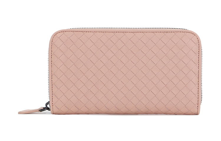 

Кожаный кошелёк женский розовый Bottega Veneta