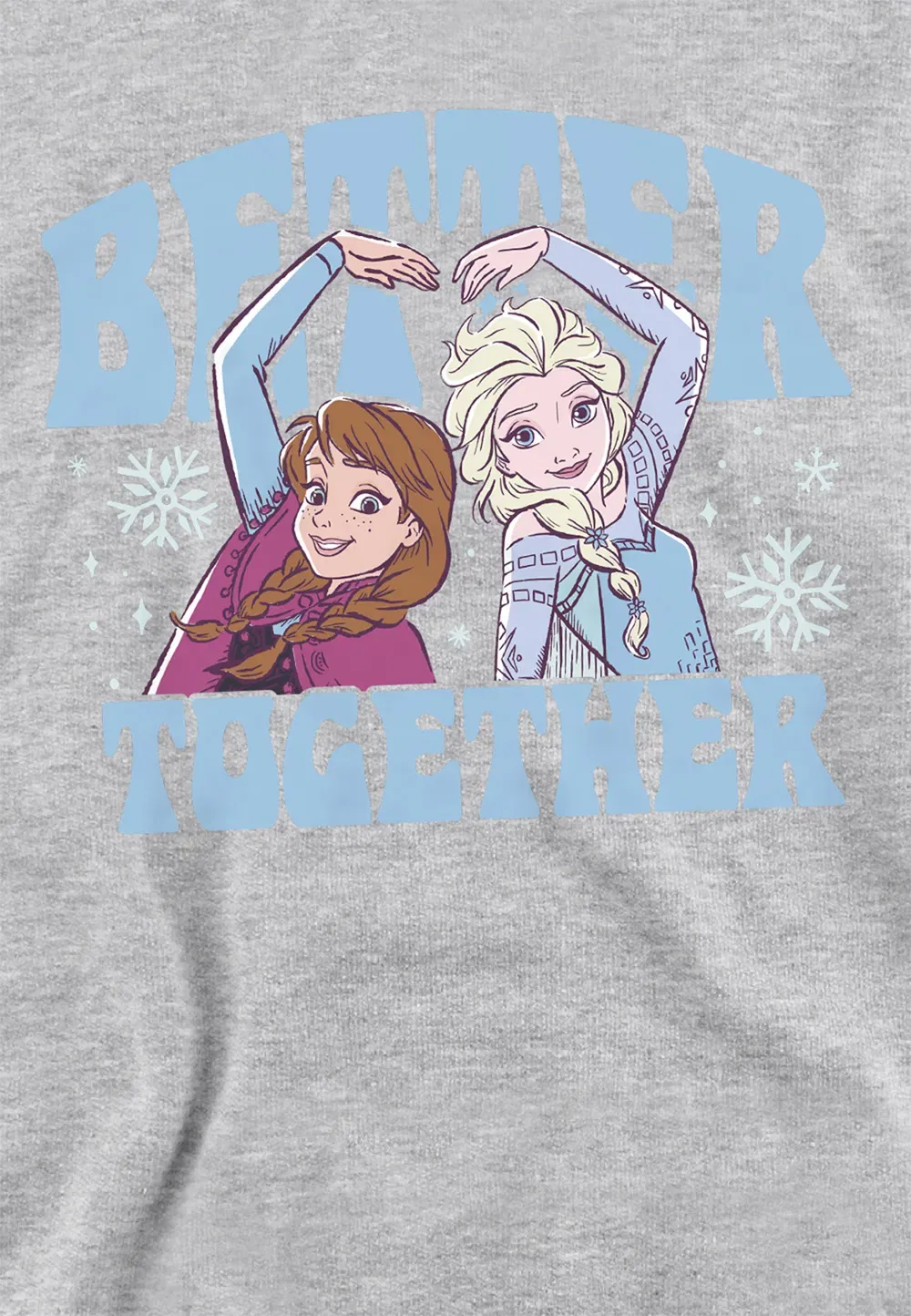 Детская худи Disney «Эльза и Анна» Athletic Heather, серый — фото 2