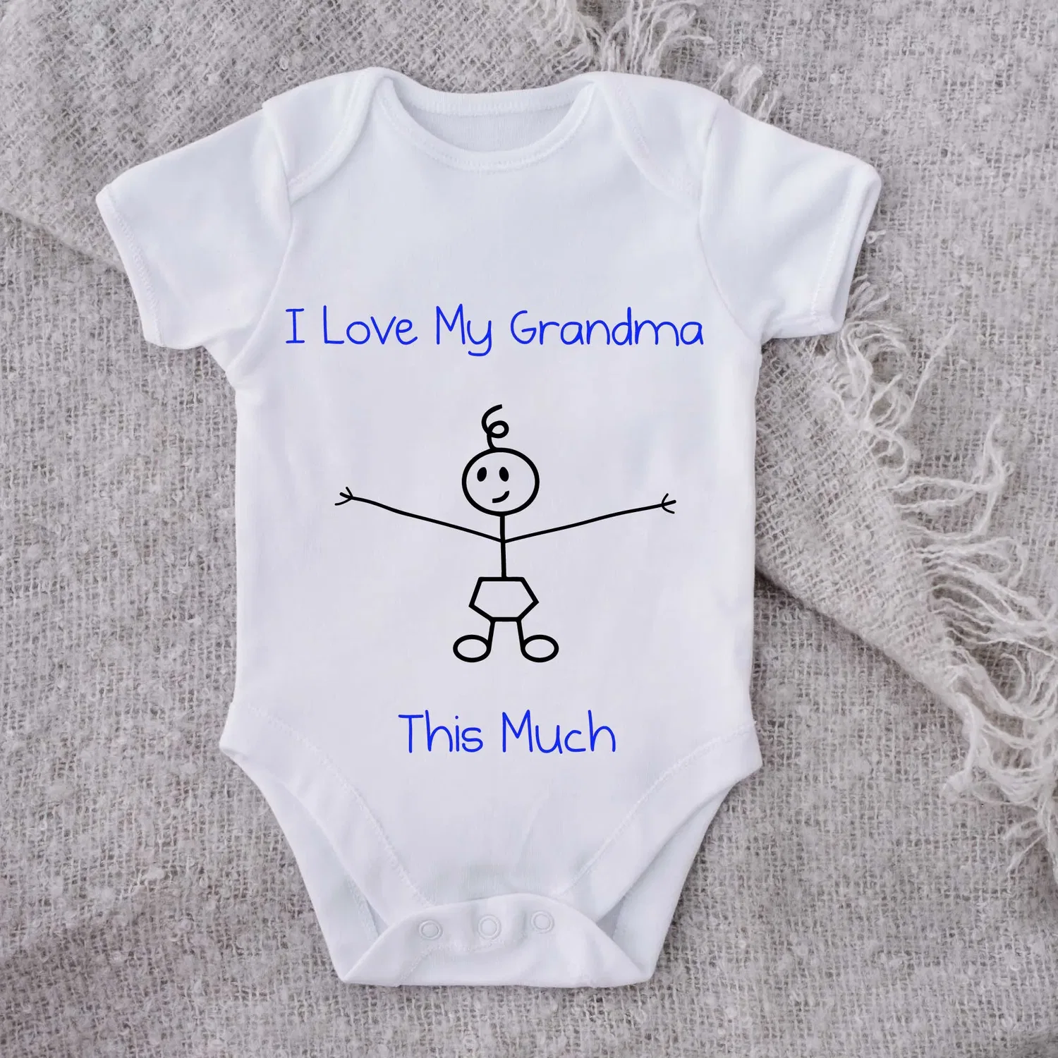 Боди с коротким рукавом I Love My Grandma This Much, 60 Second Makeover, белый