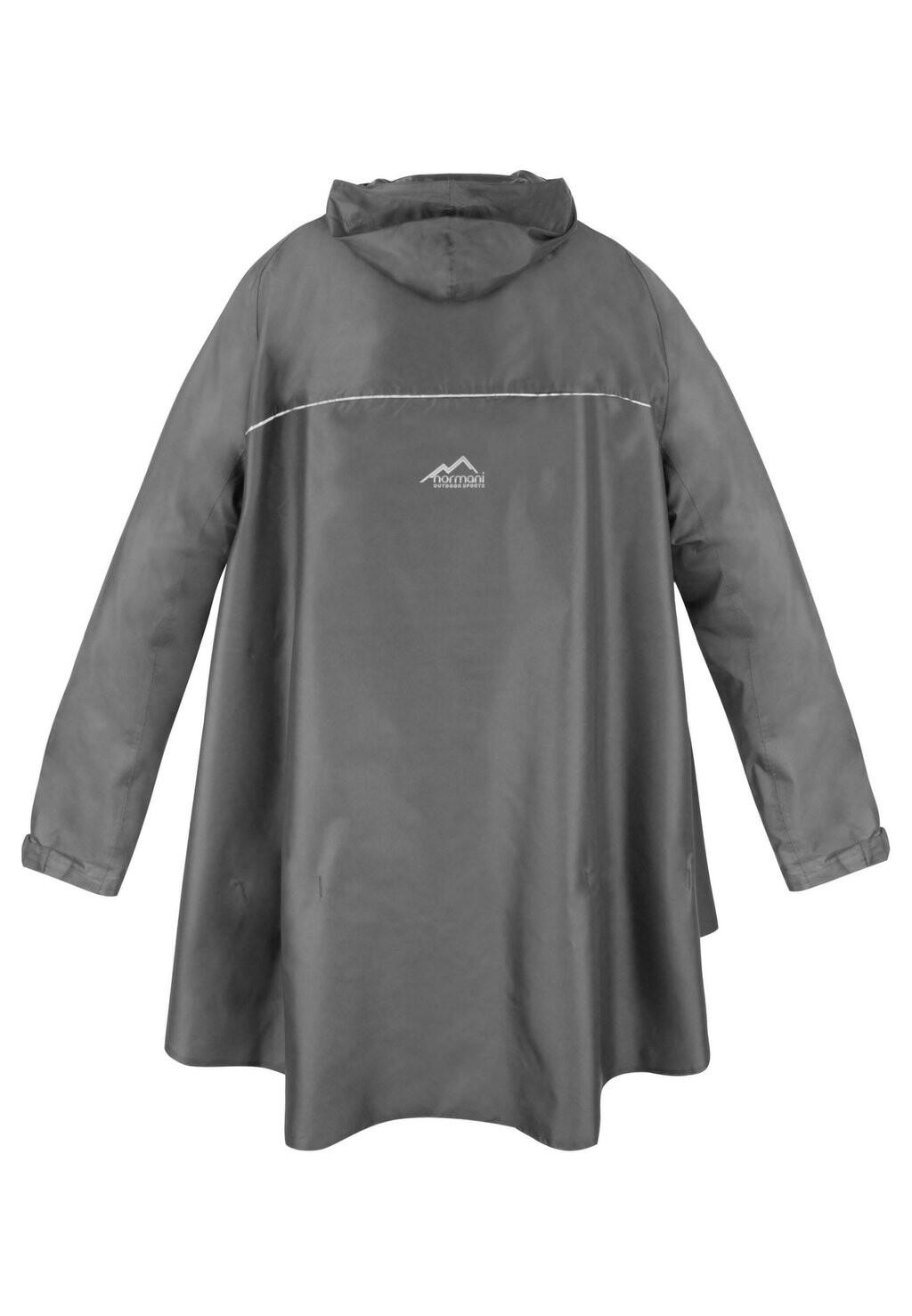 

Парка WASSERDICHTER REGENPONCHO MIT ÄRMELN UND KAPUZE, REFLEKTIERENDE REGEN normani Outdoor Sports, серый