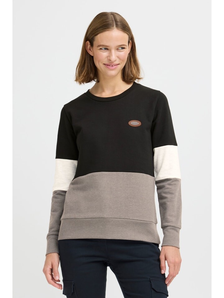 

Толстовка Oxmo Sweatshirt OXTrine 21800032-ME Sweatshirt im Colorblock-Design, черный
