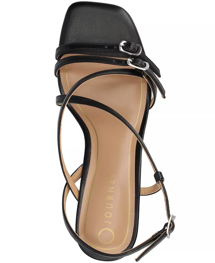 Женские босоножки Clinne на платформе с ремешками Journee Collection, черный — фото 4