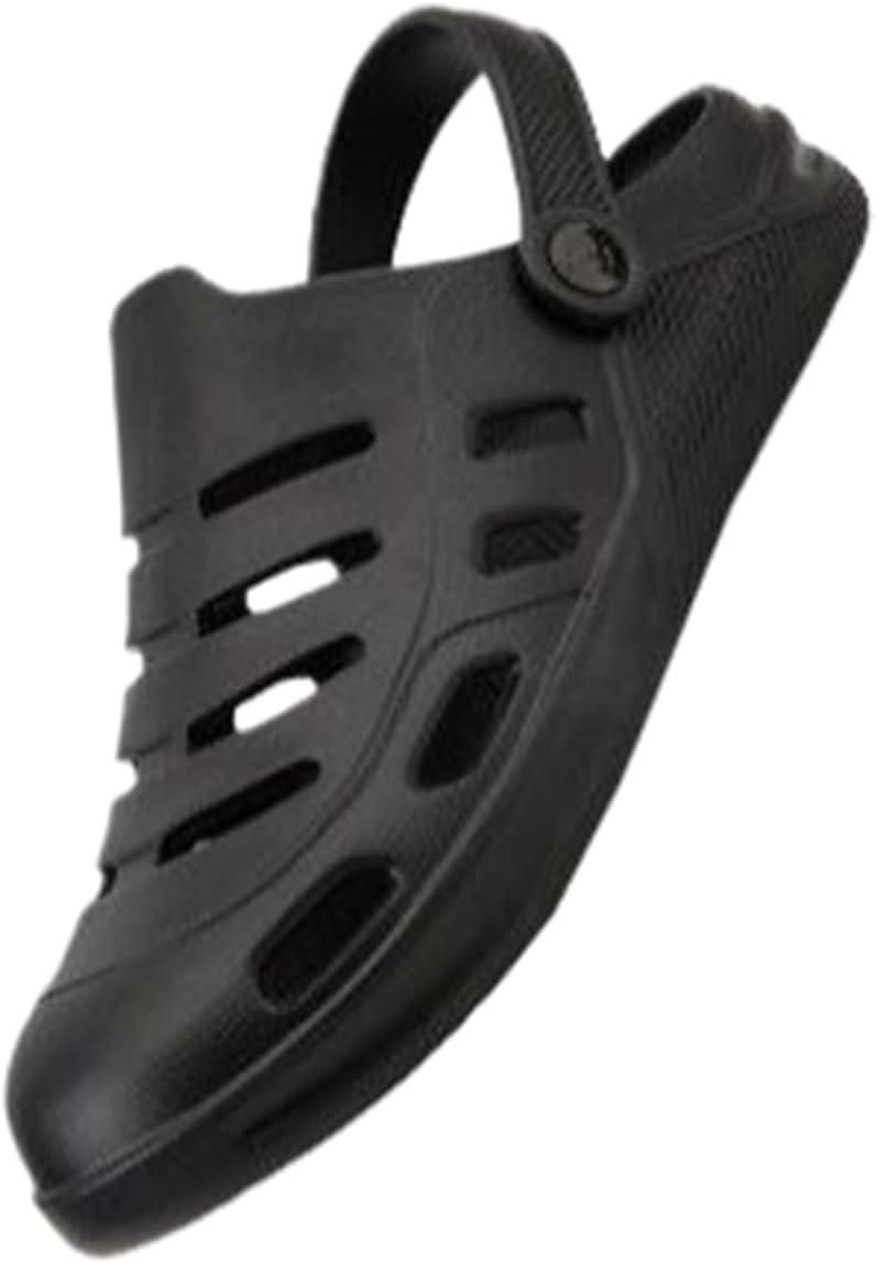 

Мужские сабо для лета на открытом воздухе, противоскользящие с толстой подошвой, универсальные, с закрытым носком, пляжные сандалии, водоотталкивающие, обувь без шнурков Dannling, черный