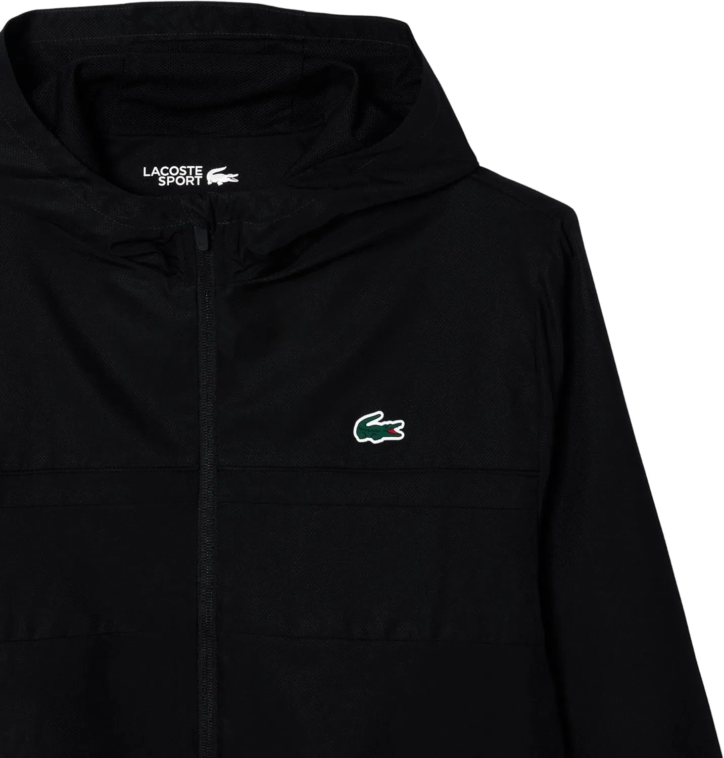 Спортивная куртка Lacoste, водонепроницаемая, цвет Black — фото 2