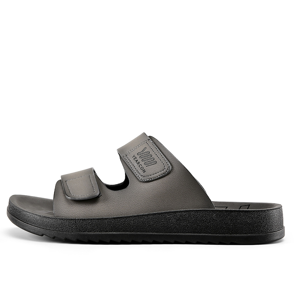 

YEARCON Полиуретановые противоскользящие износостойкие шлепанцы мужские серые, цвет Gray