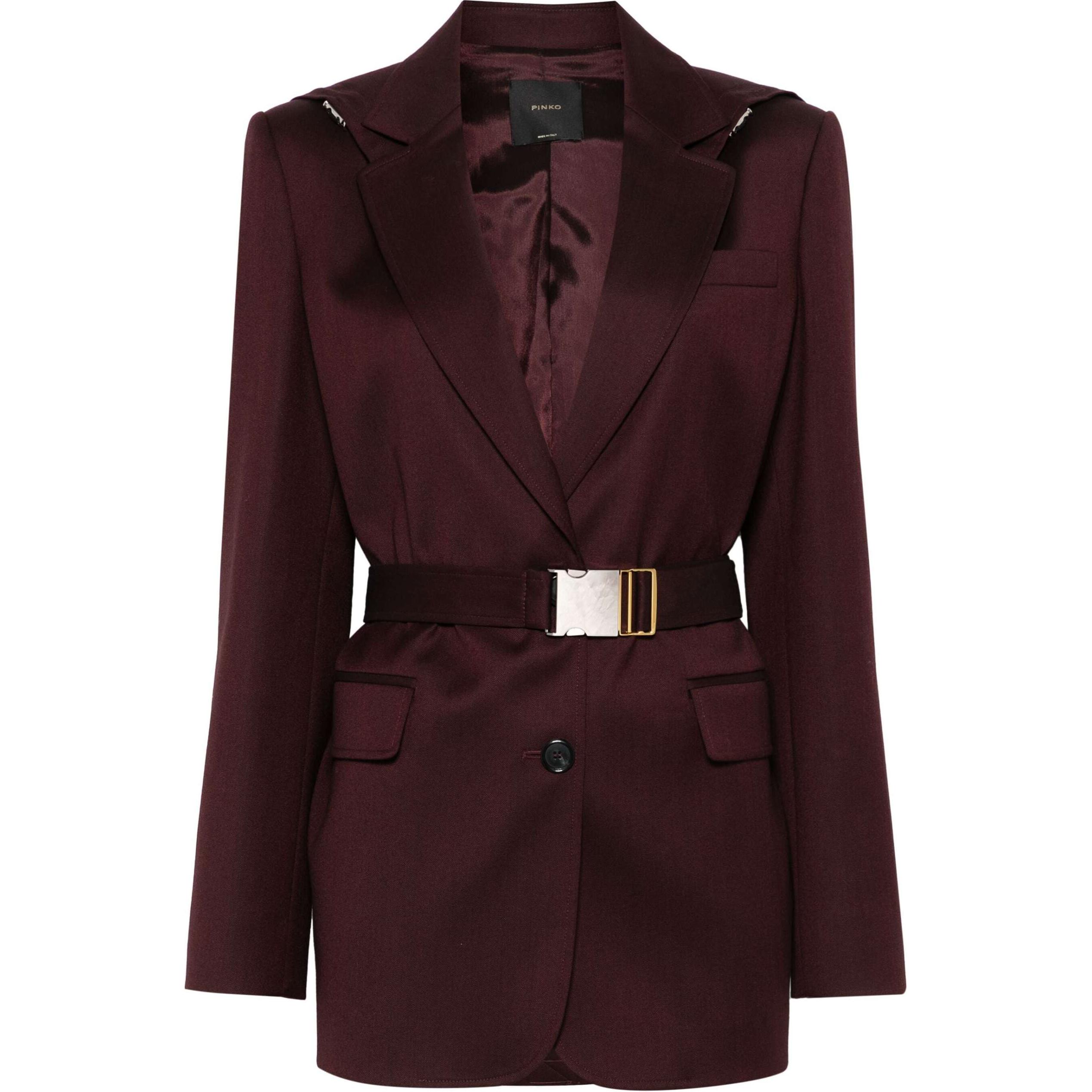 

Однобортный приталенный блейзер PINKO, Бордовый
