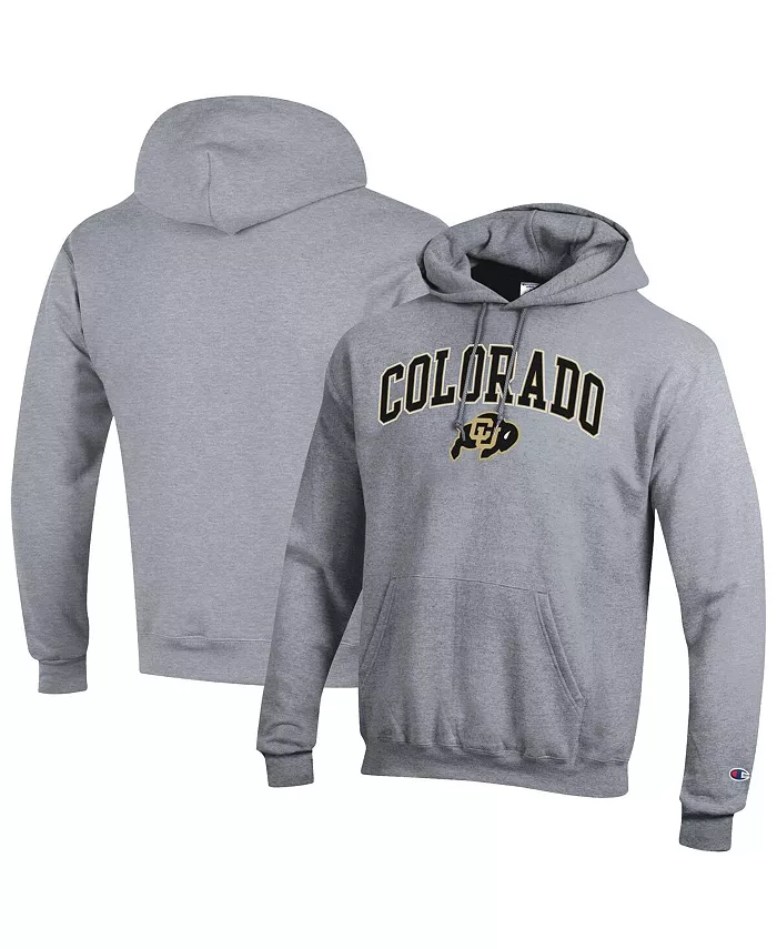 

Мужская толстовка с капюшоном Heather Gray Colorado Buffaloes Arch Over Logo Champion