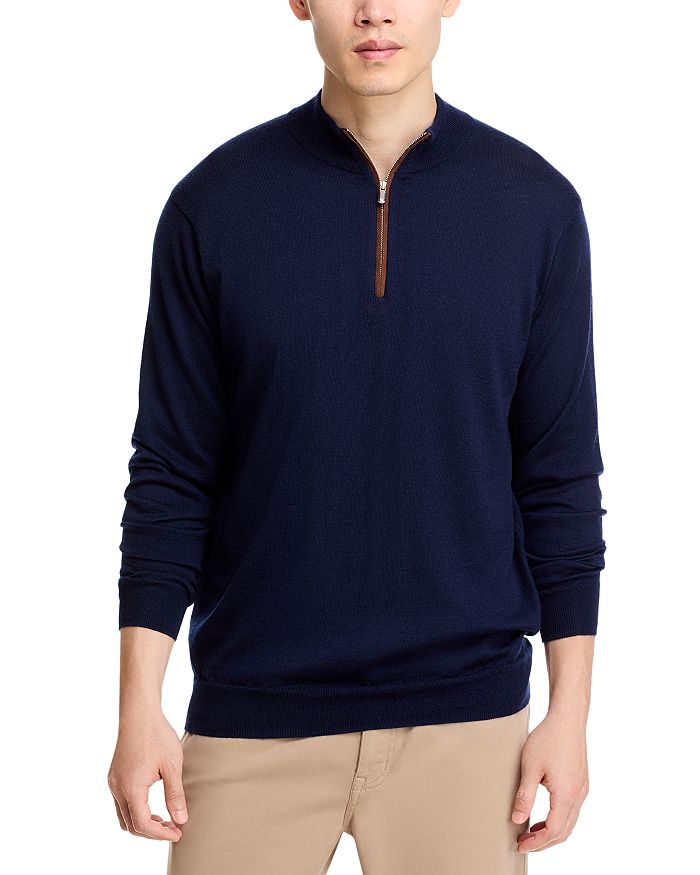 

Свитер с молнией до середины Crown Autumn Crest Peter Millar, синий