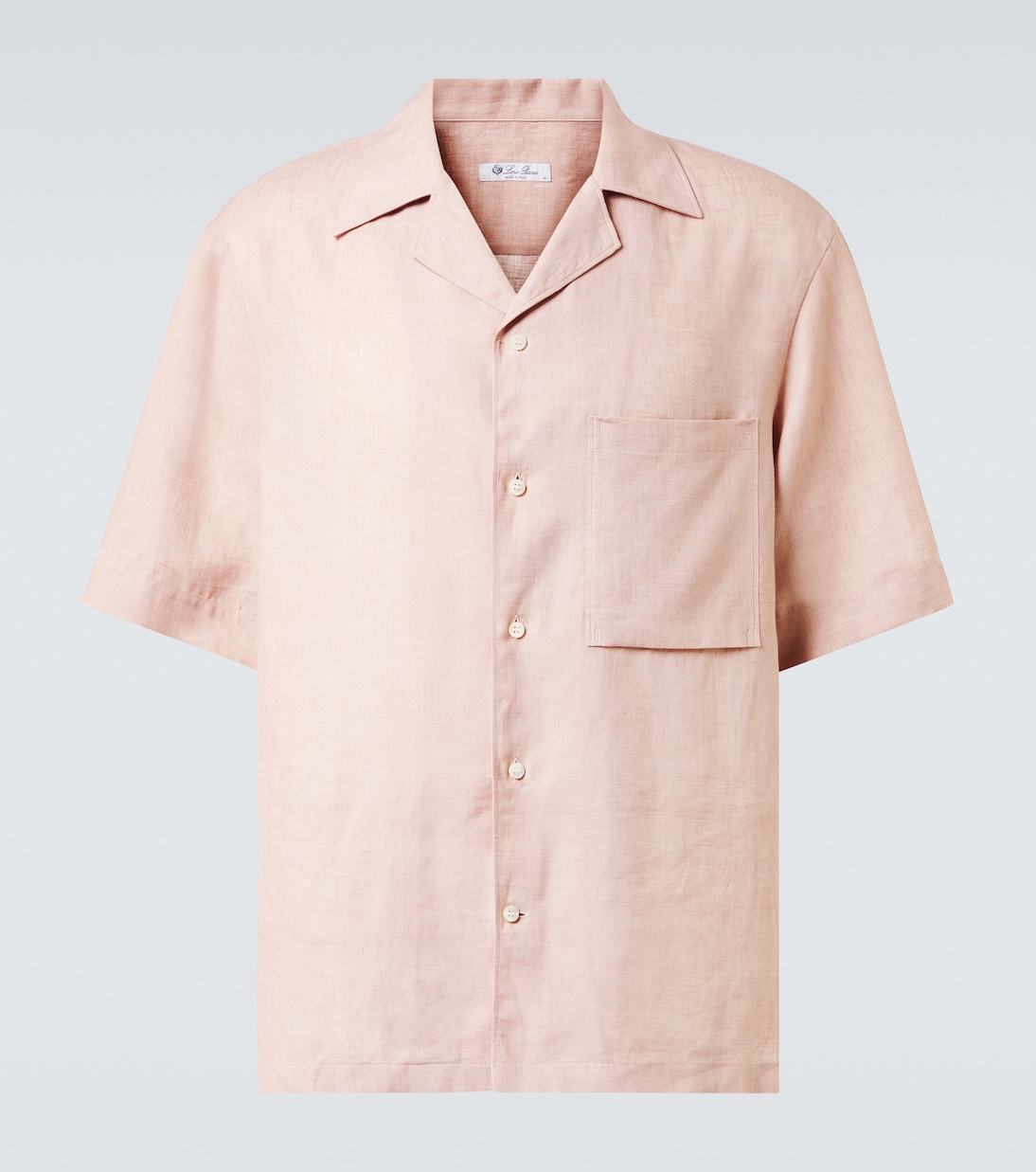 

Федерико льняная рубашка в стиле боулинг Loro Piana, Pink Petal