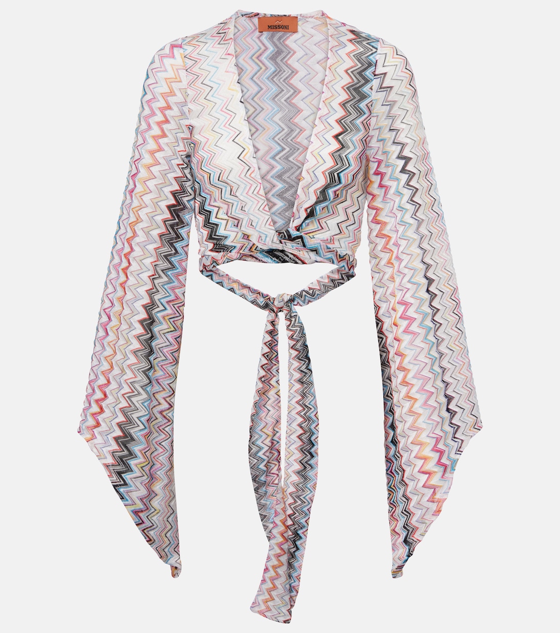 

Короткая блузка с зигзагообразным узором Missoni, разноцветный