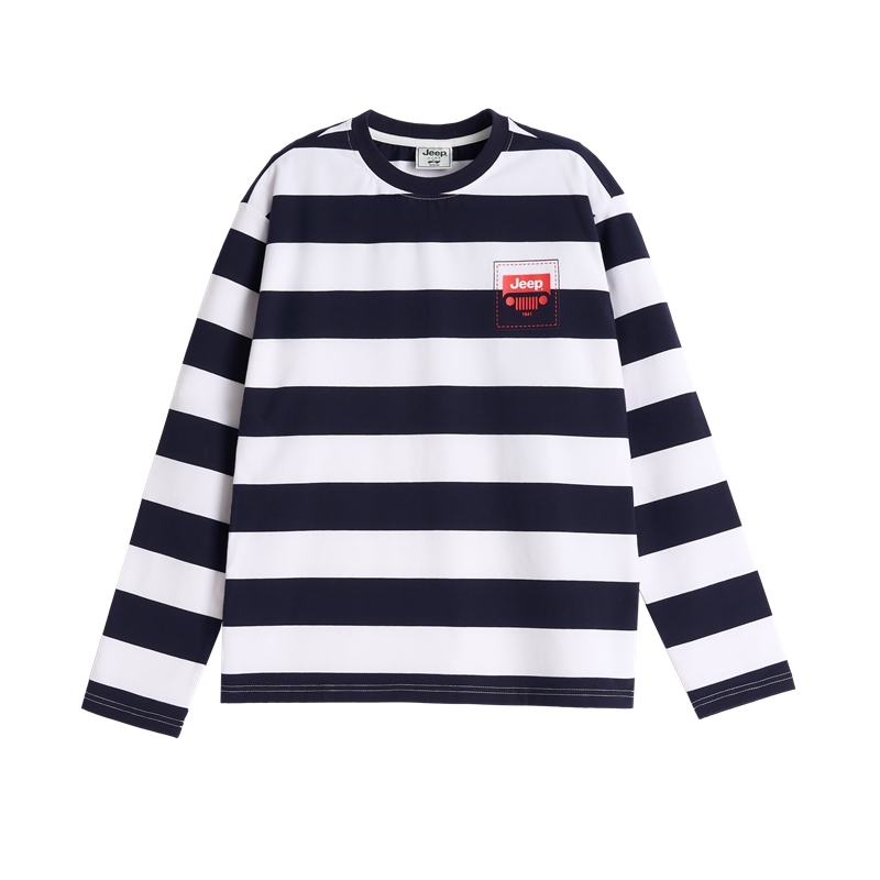 

Футболка для школьников с круглым вырезом Moderate Jeep, синий белый