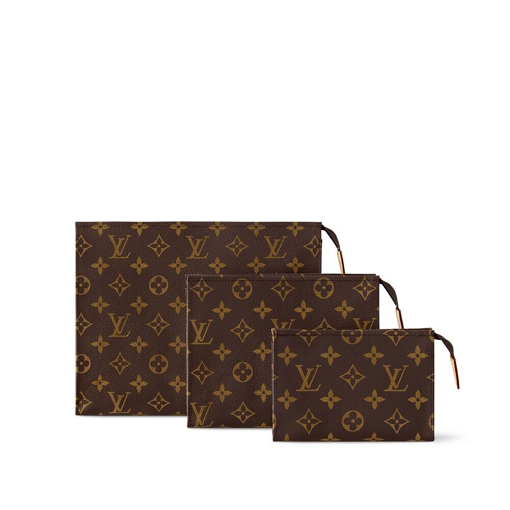 

Трио Туалетная Сумка Louis Vuitton, коричневый
