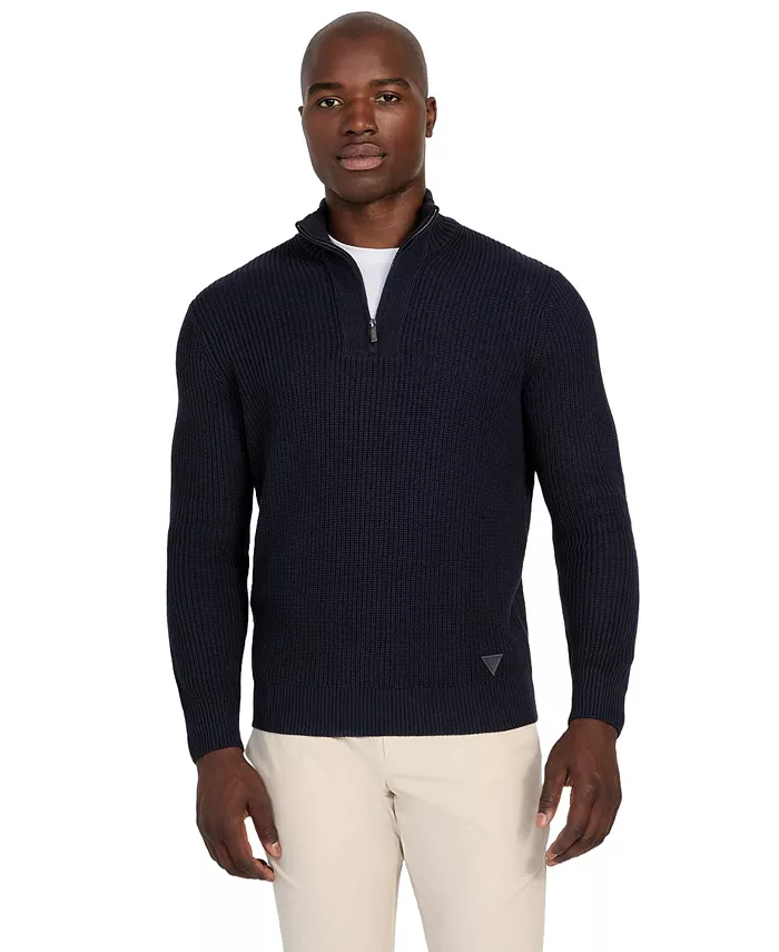 

Мужской полузастегивающийся свитер Headley с воротником-стойкой Guess, синий