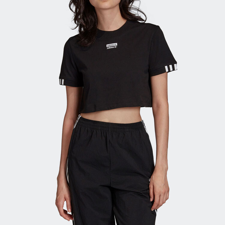 Футболка женская черная Adidas Originals — фото 3