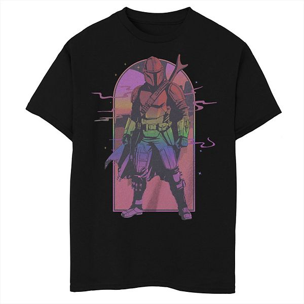 

Футболка с градиентным принтом Boba Fett из "Мандалорца" для мальчиков Licensed Character