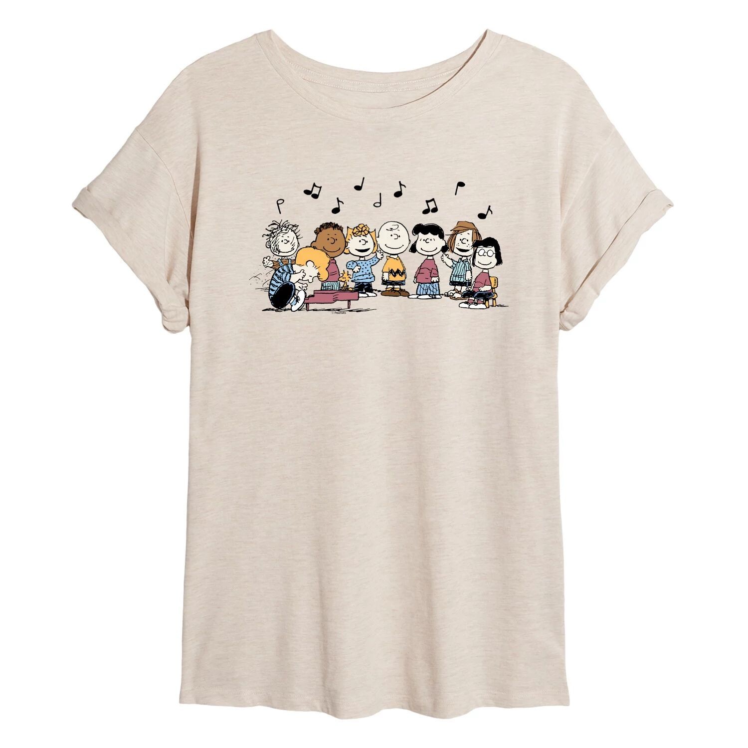 

Струящаяся футболка Juniors' Peanuts Music Group Licensed Character, бежевый