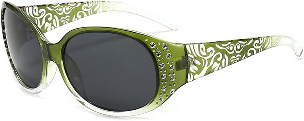 

Поляризованные солнцезащитные очки для женщин, элегантные солнцезащитные очки с стразами, женские солнцезащитные очки для путешествий, очки для вождения Generic, Green