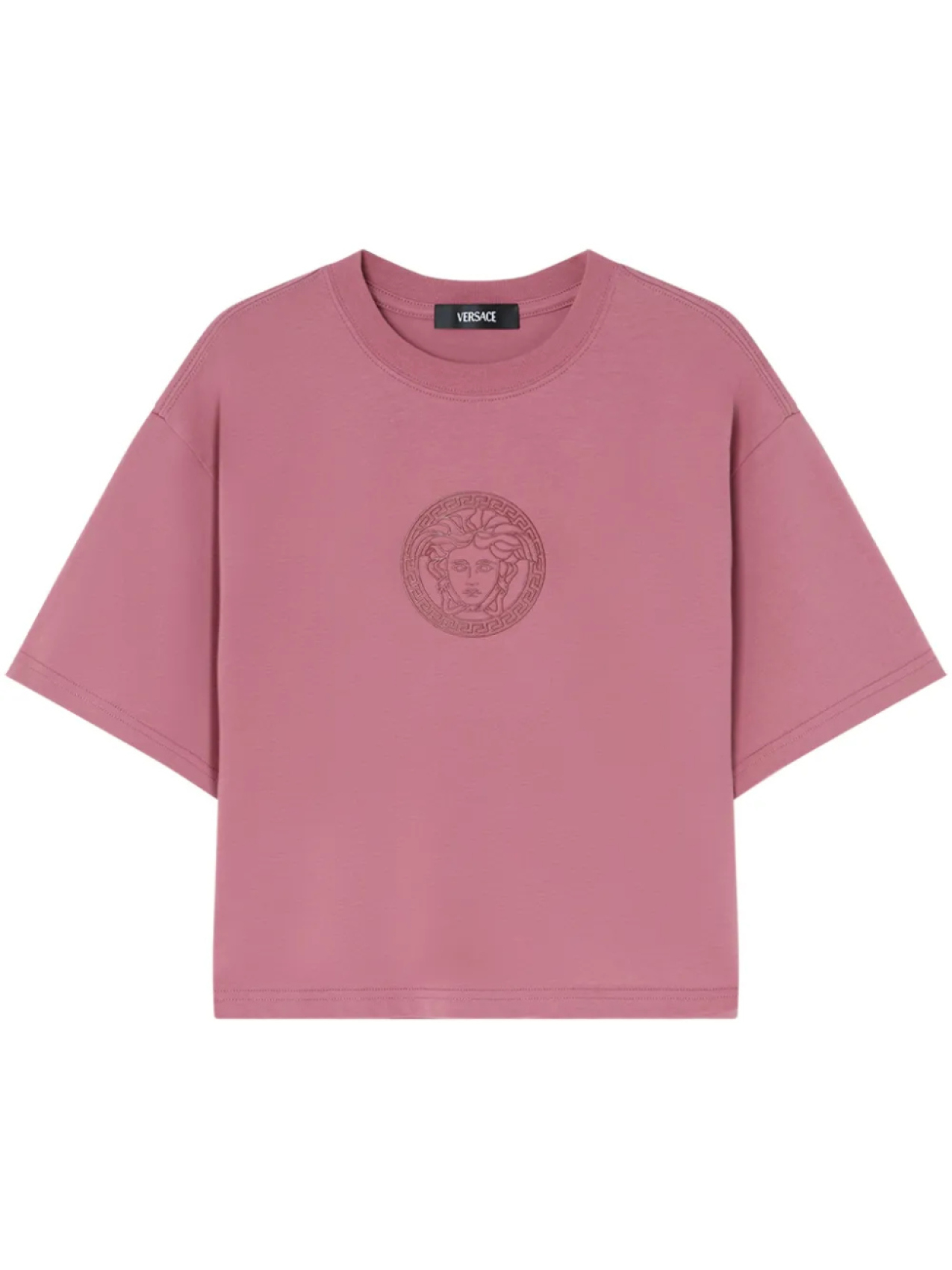 

Versace футболка с декором Medusa, розовый