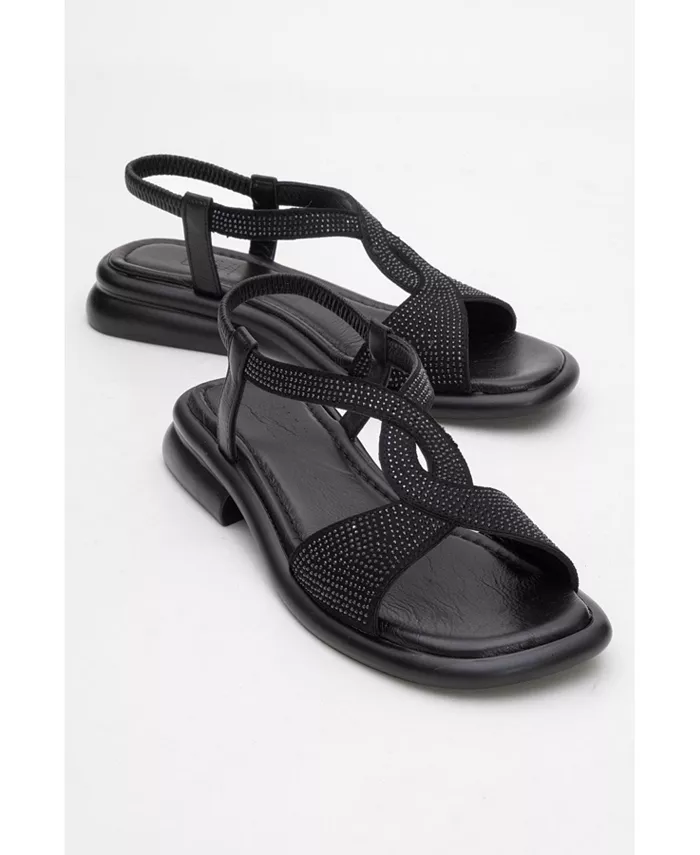 Сандалии из кожи с декором Sieglinde (женские) Forever & Always Shoes, черный — фото 2