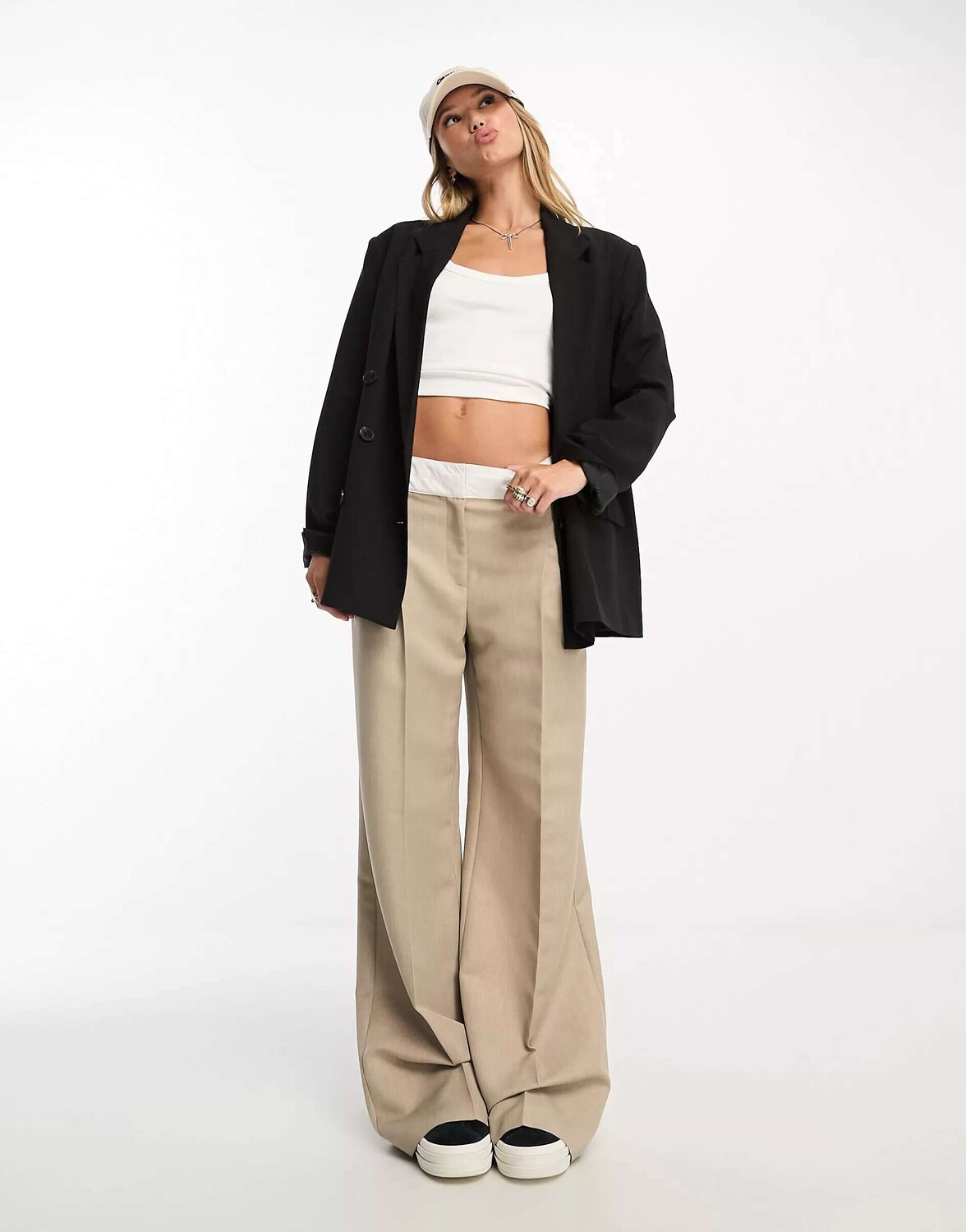 

Черный двубортный пиджак ASOS