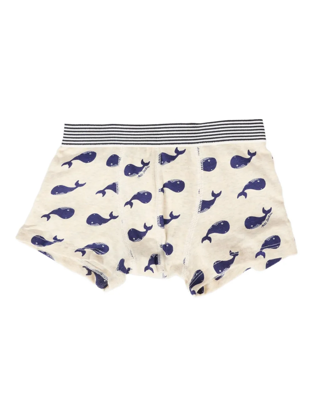 

Боксеры с принтом в виде полосатого кита (упаковка из трех шт.) Petit Bateau, мультиколор