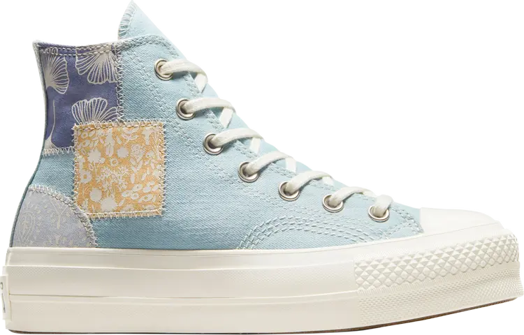 Кроссовки Wmns Chuck Taylor All Star Lift Platform High 'Denim Patchwork', синий