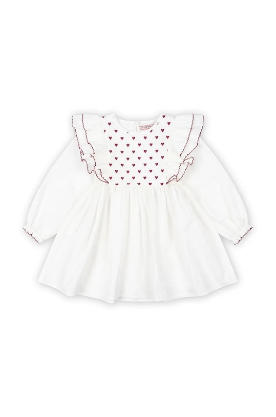 

Детское хлопковое платье COEUR DRESS GOTS Konges Sløjd, белый