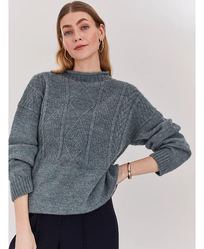 

Женский свитер Gansey из британской шерсти Celtic & Co., синий