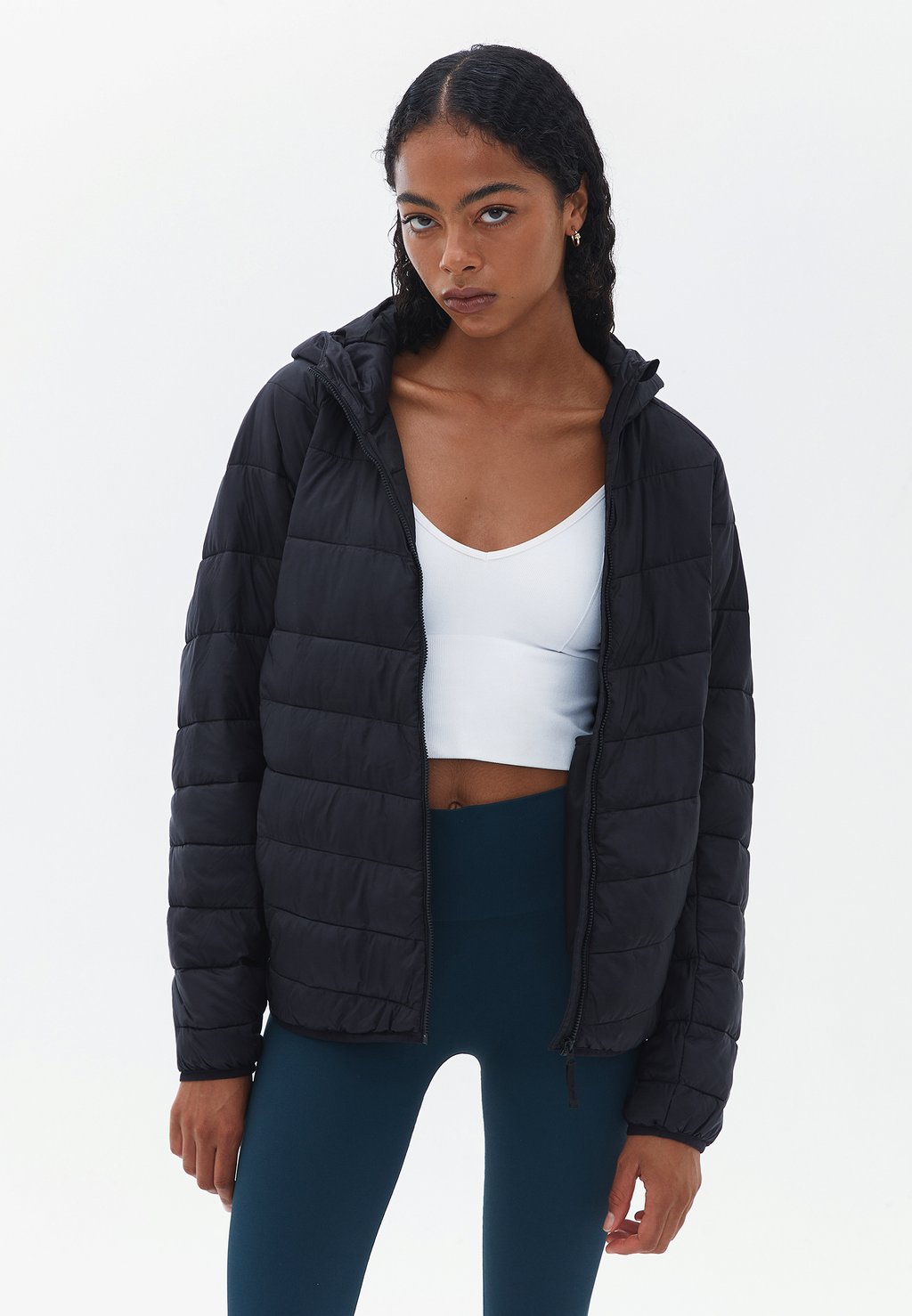 

Зимняя куртка QUILTED CROP PUFFER OXXO, цвет black