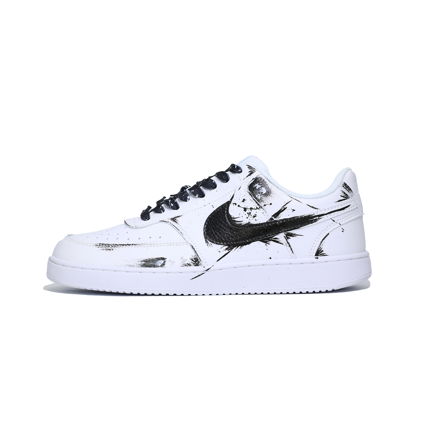 

Nike Кроссовки для скейтбординга Court Vision 1 Secret Realm Overgrown противоскользящие износостойкие низкие мужские черно-белые, цвет Black White