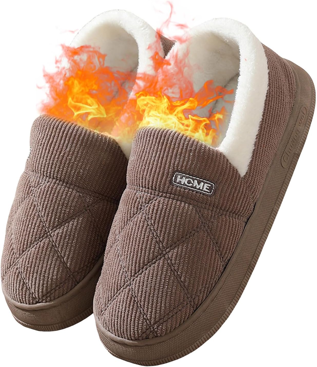 

Домашние тапочки для женщин и мужчин, с меховой подкладкой, уютные, теплые, плюшевые, мягкие, на память, для дома, спальни, для использования внутри и снаружи Generic, Coffee