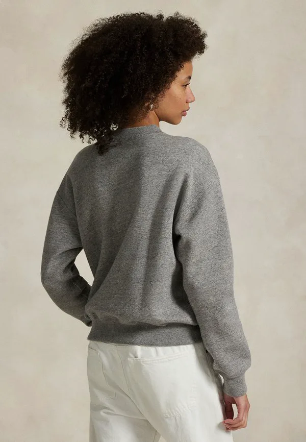 Свитшот Polo Ralph Lauren Lightweight Fleece, темно-серый винтажный меланж — фото 4