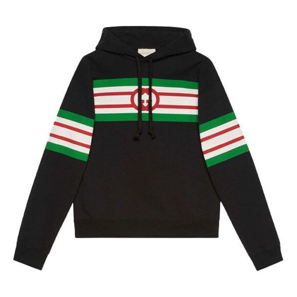 

Толстовка GUCCI Interlocking G Print Hoodie 'Black', черный