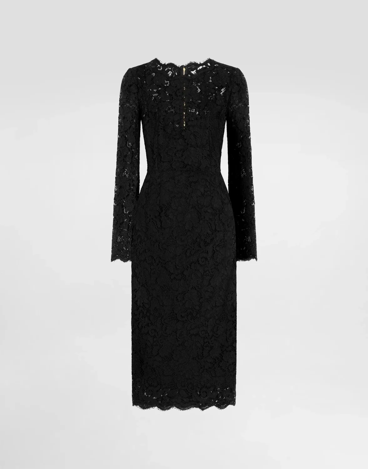 Платье из кружева кордонетто DOLCE & GABBANA, черный