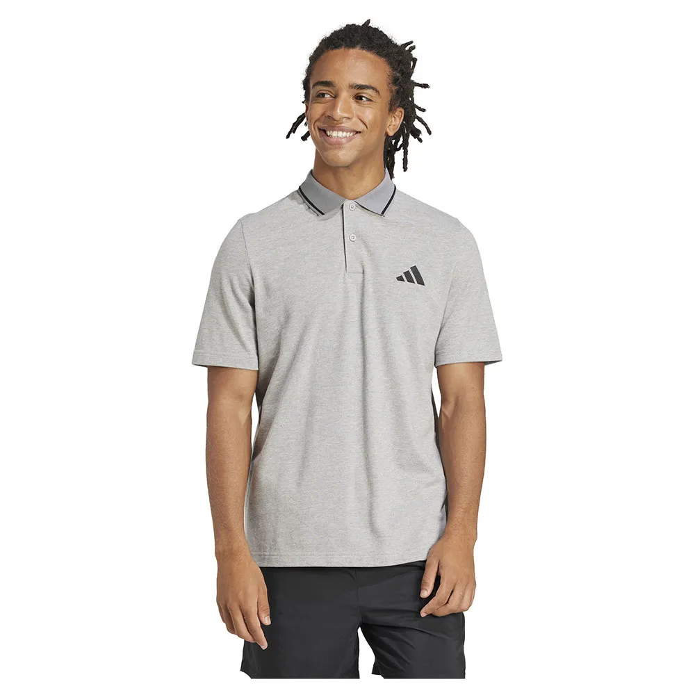 

Поло с коротким рукавом adidas Essentials Small Logo Piqué, серый