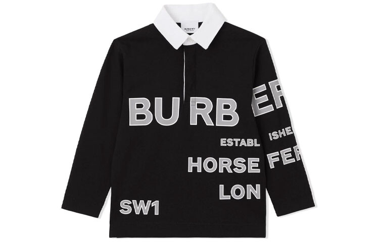 

Детская рубашка-поло Burberry, цвет Black