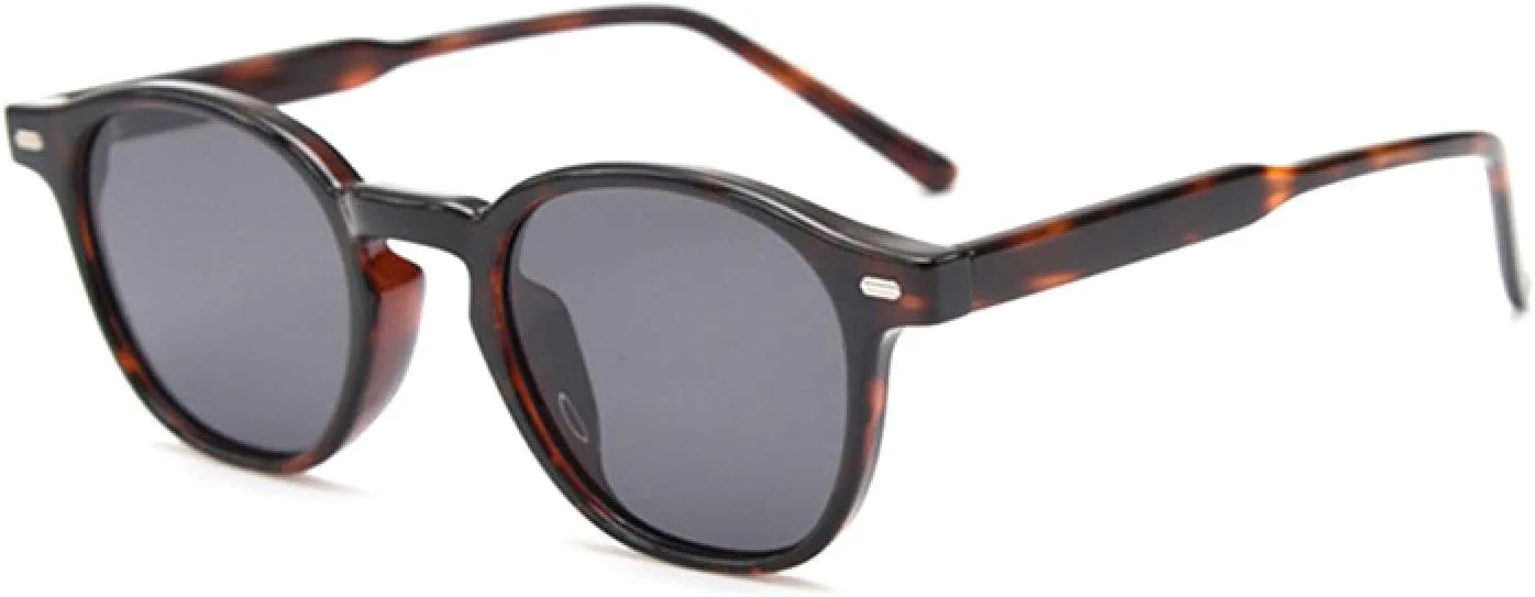 

Поляризованные круглые солнцезащитные очки для мужчин в стиле панк-ретро, ​​женские солнцезащитные очки с защитой от УФ-излучения UV400 TOIPASTN, C02 Tortoiseshell