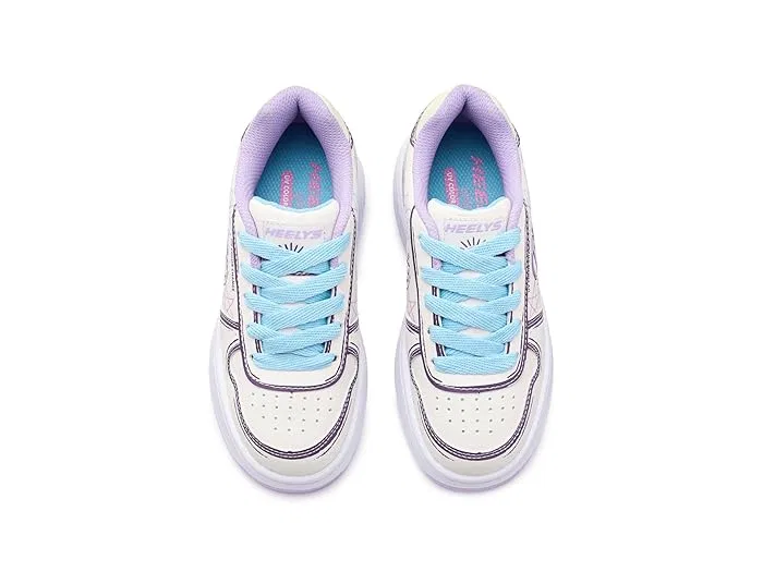 Кроссовки с колесиками Kama-CC Heelys, White/Puple/Light Blue/Pink — фото 3
