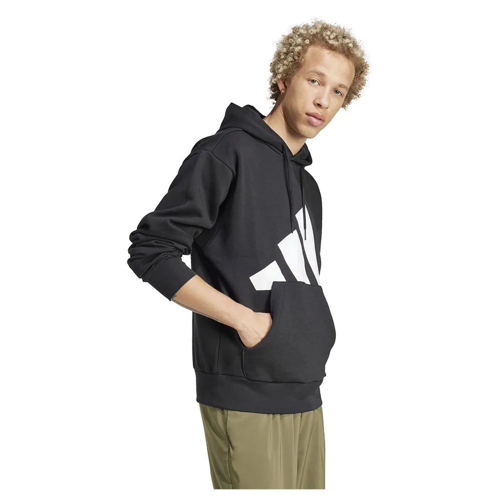 Худи adidas Essentials Big Logo Fleece, черный — фото 4