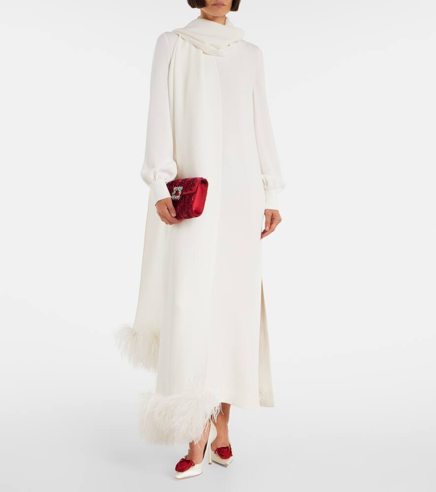 Туфли-лодочки Epine Rose 100 из цветочного сатина Roger Vivier, Panna+Ciliegia — фото 3