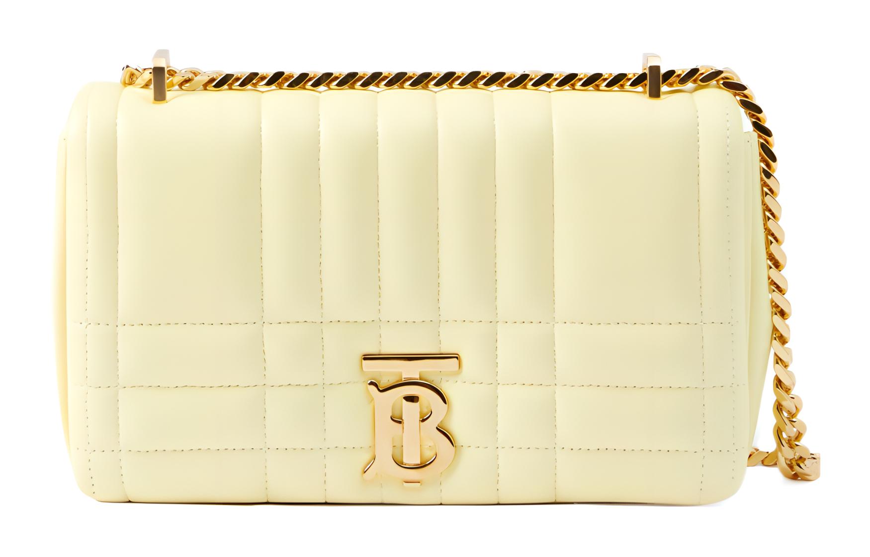 

Сумка через плечо Lambskin Loena Маленькая Женская Стильная Лимонная Burberry