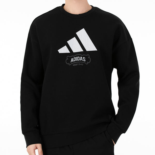 Толстовка Men's adidas St Crewgfx Swt Sports Round Neck Long Sleeves Pullover Black, черный — фото 3