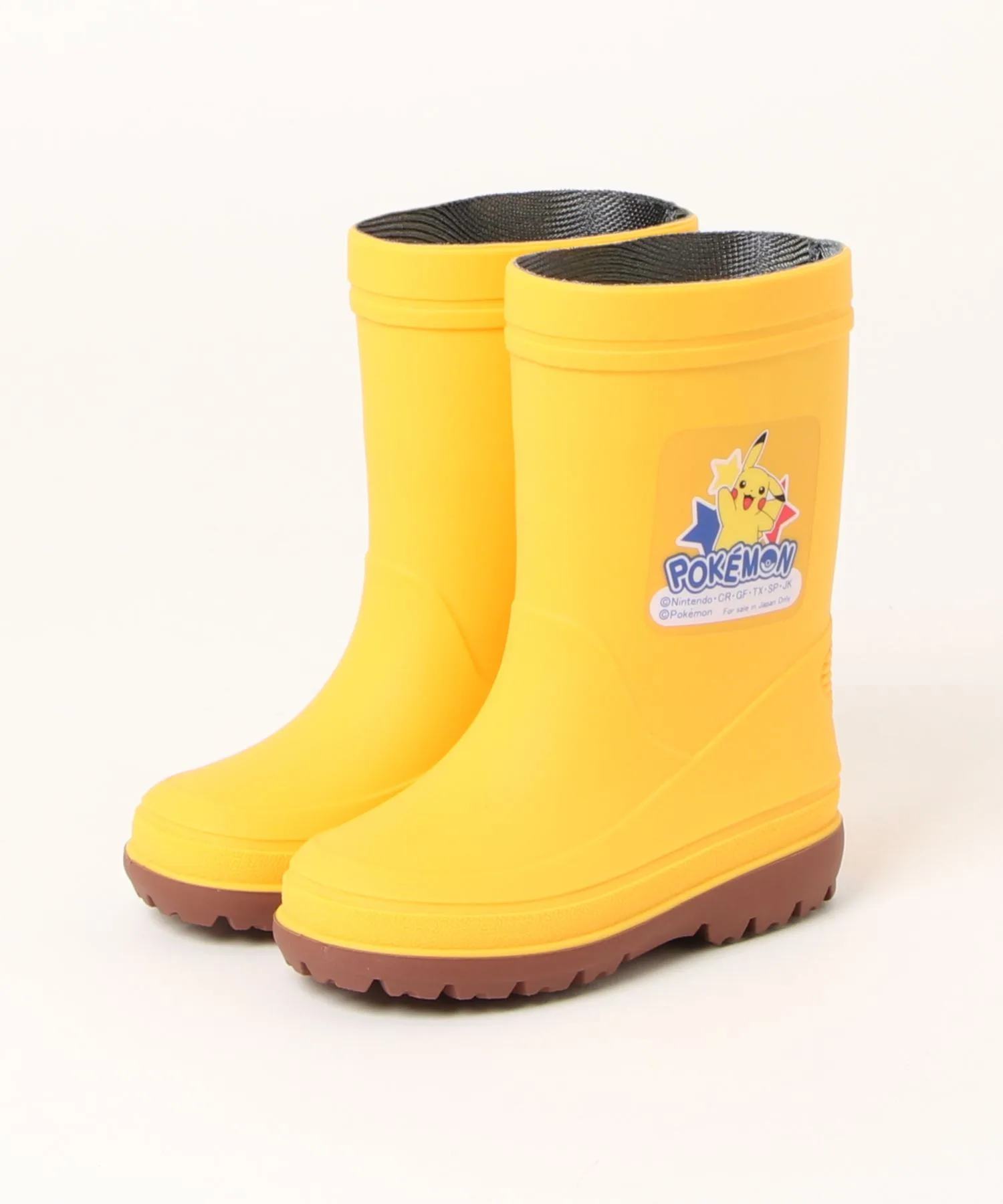 Детские дождевые туфли с дизайном Pikachu Pokemon PVC желтые