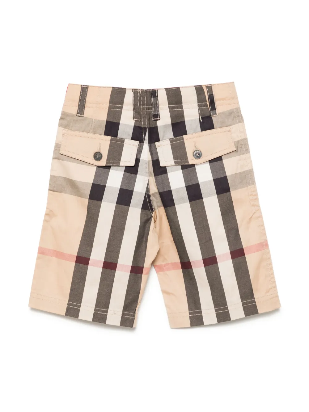 Клетчатые шорты BURBERRY KIDS, коричневый — фото 2