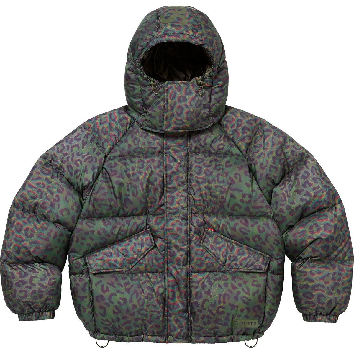 

Supreme Сверхлегкая пуховая куртка 700 Fill Down, Leopard Print/Leopard